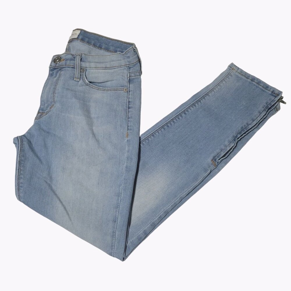 Hudson Skinny Jeans Womens Size 25 Low Rise Light Wash Zipper Ankle Denim Pants